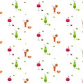 Summer delicious fruit drinks . Vector pattern .